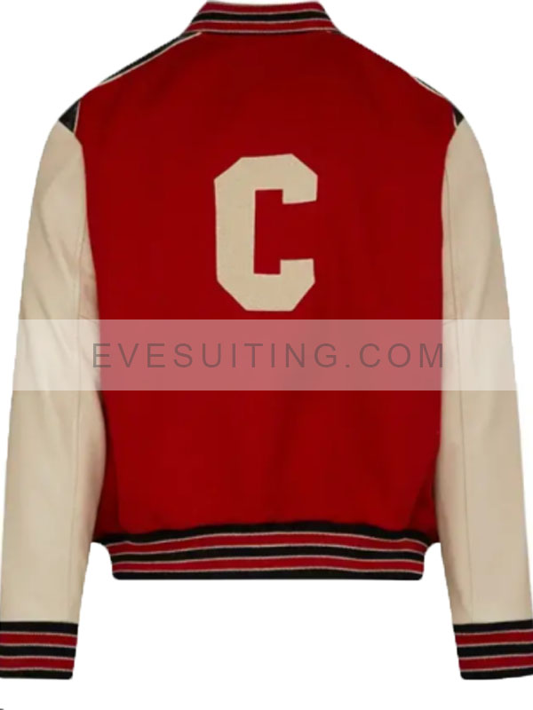 CELINE Red Varsity Oversized Jacket
