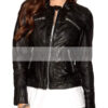 Fashion Designer Leather Biker Jacket For Women's
