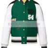 Unisex Louis Vuitton Green & White Varsity Jacket