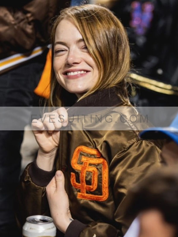 San Diego Padres Emma Stone Bomber Jacket