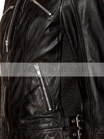 Women's Fashion Black Leather Jacket