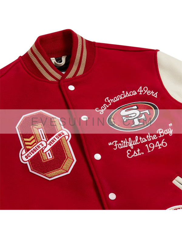 OVO San Francisco 49ers Varsity Jacket - Eve Suiting