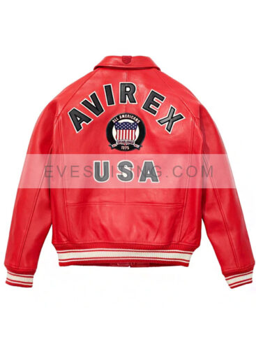 All Americans Red And Black Leather Jacket