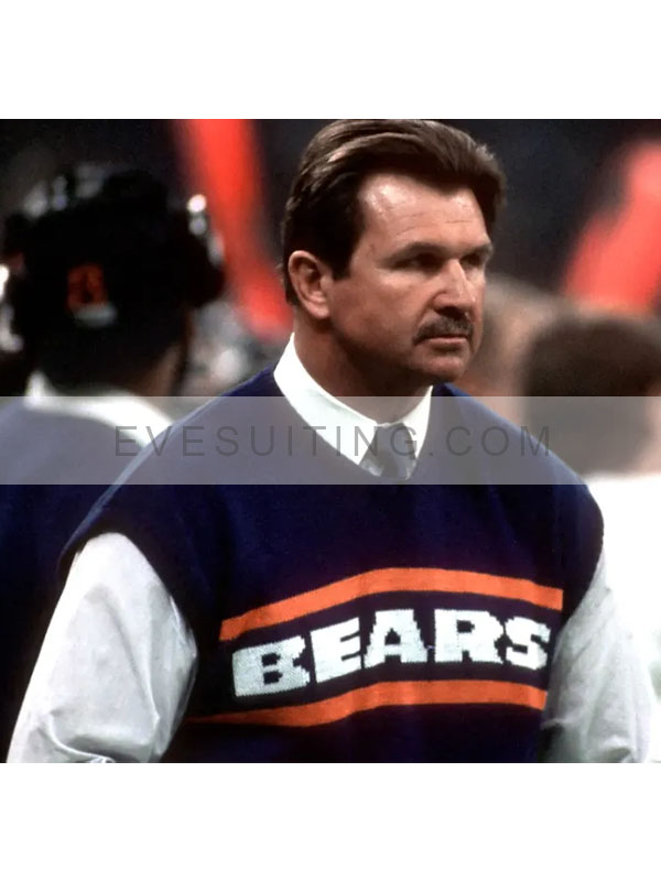 Mike Ditka Sweater  Blue Bears Swearter - Jackets Junction