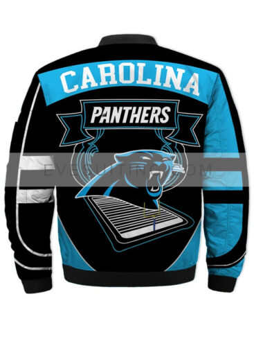 Bomber NFL Carolina Panthers Cotton Blue And Black Jacket