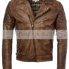 Men's Motorcycle Brown Vintage Leather Jacket