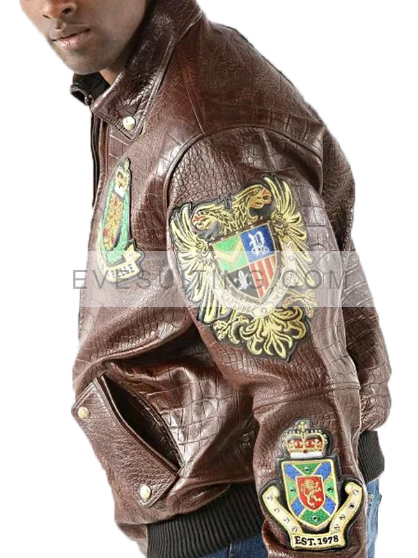 Brown Pelle Pelle 1978 Real Leather Jacket For Men's