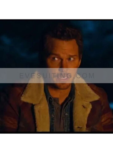 Chris Pratt Jurassic World Dominion Owen Grady Checked Shearling Jacket
