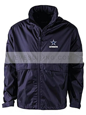 Dallas Cowboys Zipper Blue And Grey  Jacket For Men's