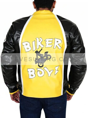 Derek Luke Biker Boyz Black And Yellow Leather Jacket