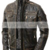 Men's Distressed Brown Vintage Leather Jacket