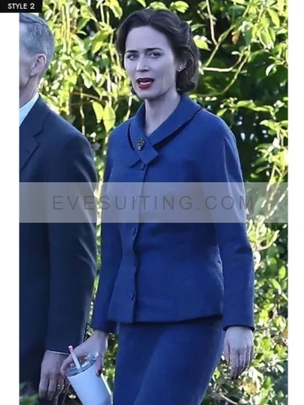 Emily Blunt Oppenheimer Blue Coat