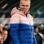 England Lionesses Puffer Blue And Pink Jacket