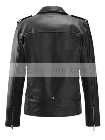 Jeff Goldblum Black Biker Jacket