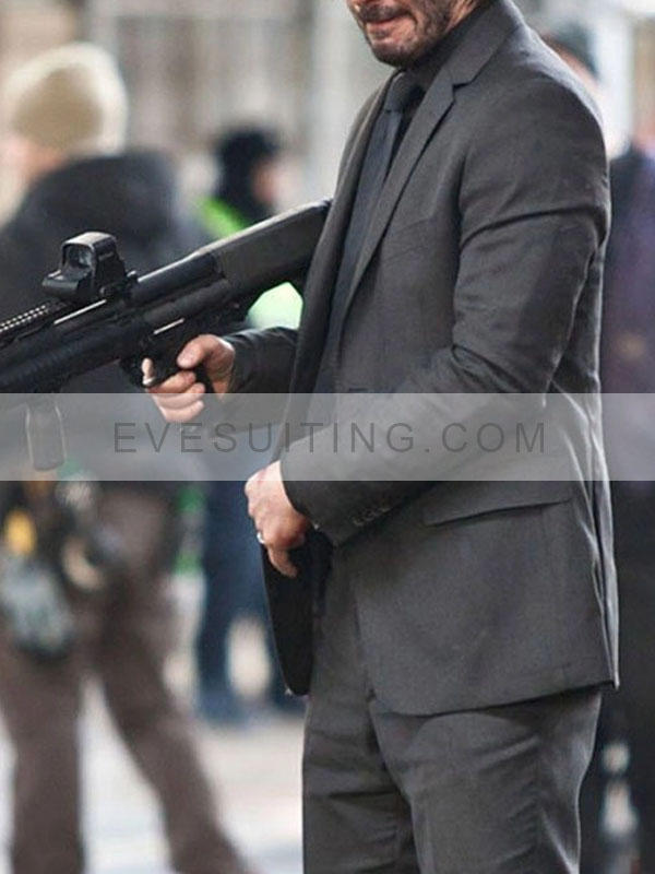 Keanu Reeves John Wick Black Suit Fabric Blazer