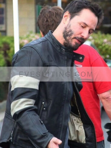 Keanu Reeves John Wick Chapter 2 Biker Black Leather Jacket