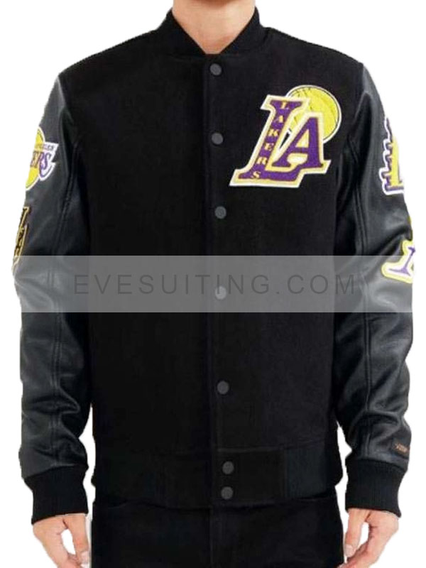 Los Angeles Lakers Standard Black Varsity Jacket