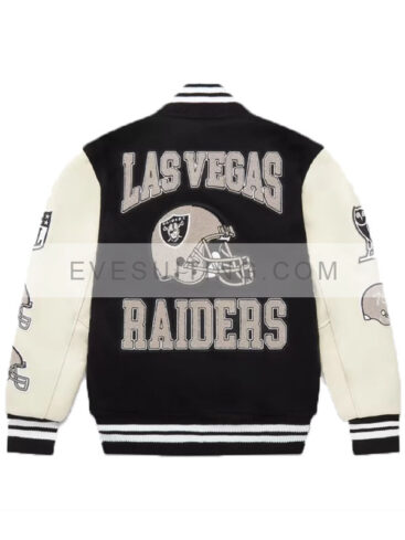 Las Vegas Raiders OVO Varsity Black Wool Jacket