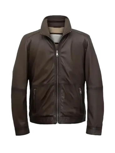 Men's Chocolate Brown Leather Jacket