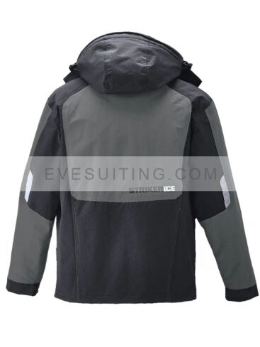 Men's Winter Climate Black And Grey Hooded Jacket