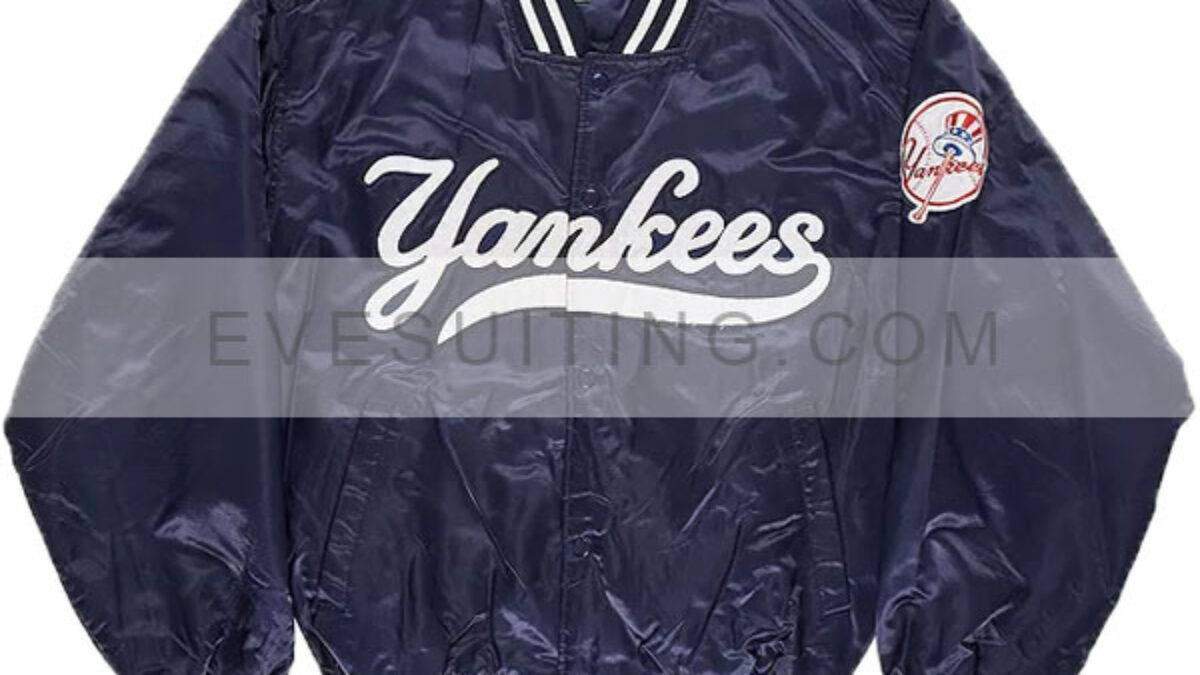 Men's Yankees Bomber Blue Jacket - Eve Suiting