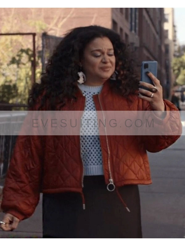 Michelle Buteau Survival Of The Thickest Brown Bomber Jacket