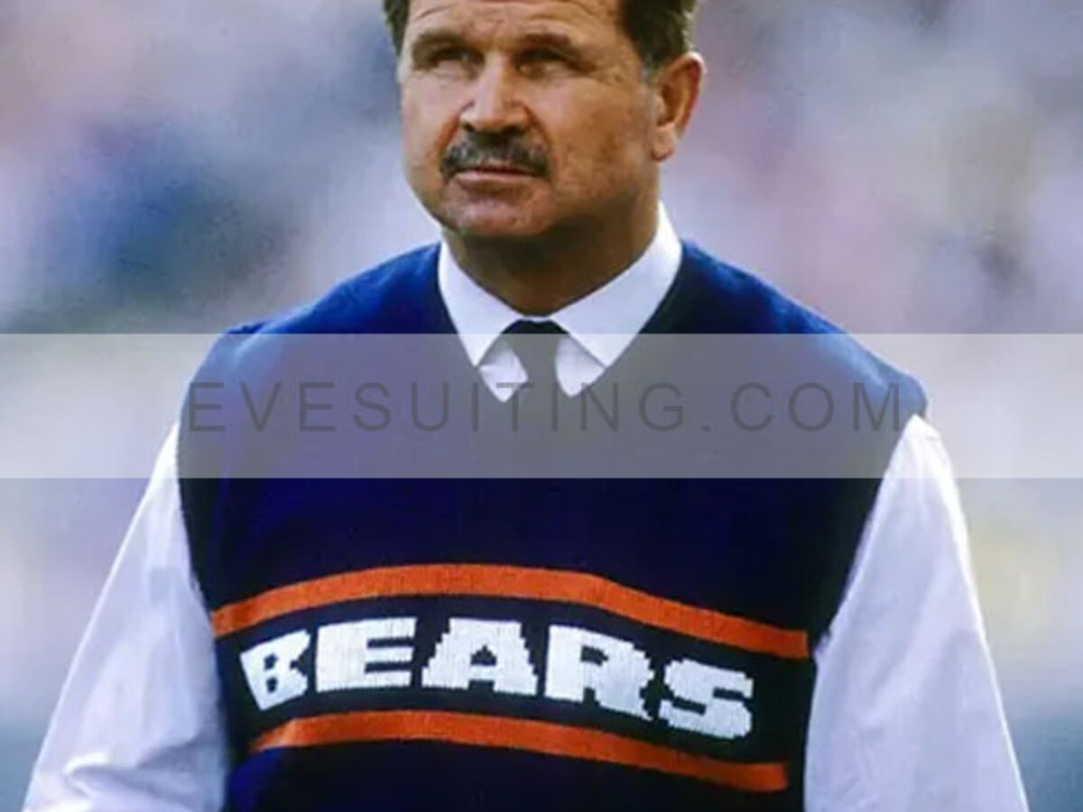 Mike Ditka Bears Blue Sweater - Eve Suiting