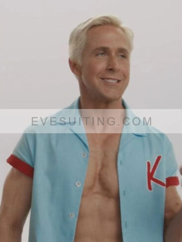 Ryan Gosling Barbie 2023 Ken Blue Cotton Shirt