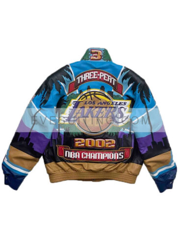 Three-Peat Los Angeles Lakers 2002 NBA Champions Parachute Jacket