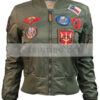 Top Gun MA-1 Bomber Olive Green Jacket
