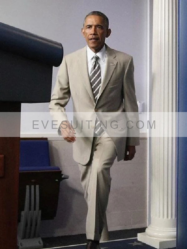 Barack Obama Grey Suiting Blazer