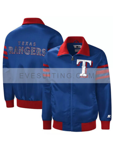 Blue And Red Texas Rangers Jacket