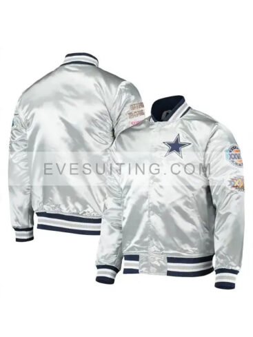 Dallas Cowboys Super Bowl Silver Jacket