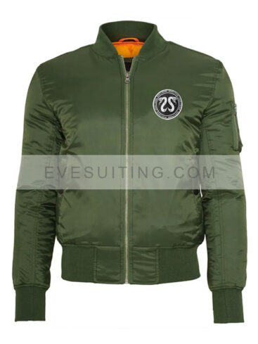 House X Techno CRSSD Green Bomber Jacket