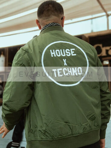 House X Techno Green Satin Jacket