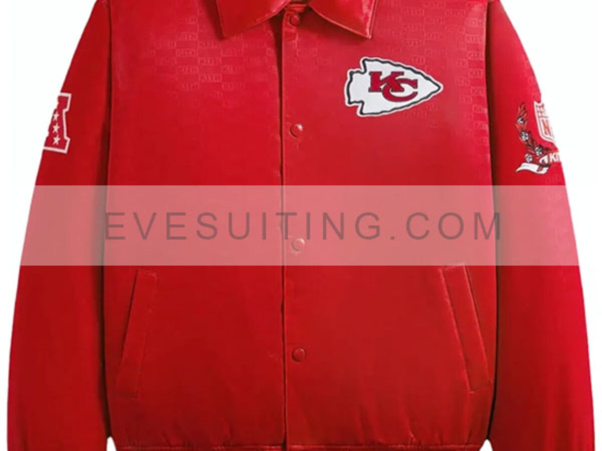 Kansas City Chiefs Satin Bomber Red Jacket