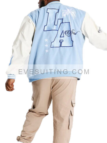 LA Varsity Bomber Baby Blue Jacket