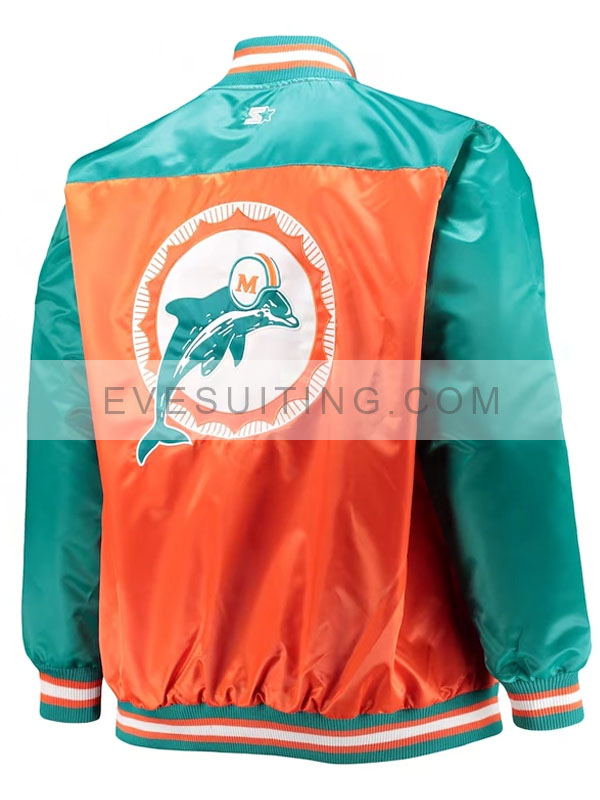 Men’s Orange Miami Dolphins Starter Bomber Jacket