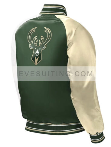 NBA Milwaukee Bucks Green Starter Varsity Jacket