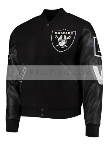 NFL Las Vegas Raiders Black Varsity Jacket