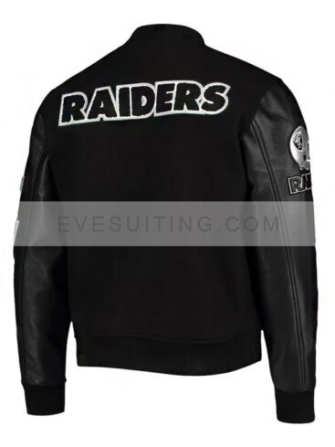 NFL Raiders Las Vegas Black Bomber Varsity Jacket