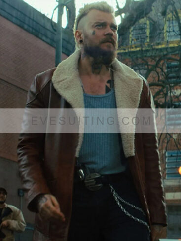 Samaritan Cyrus Shearling Brown Leather Jacket