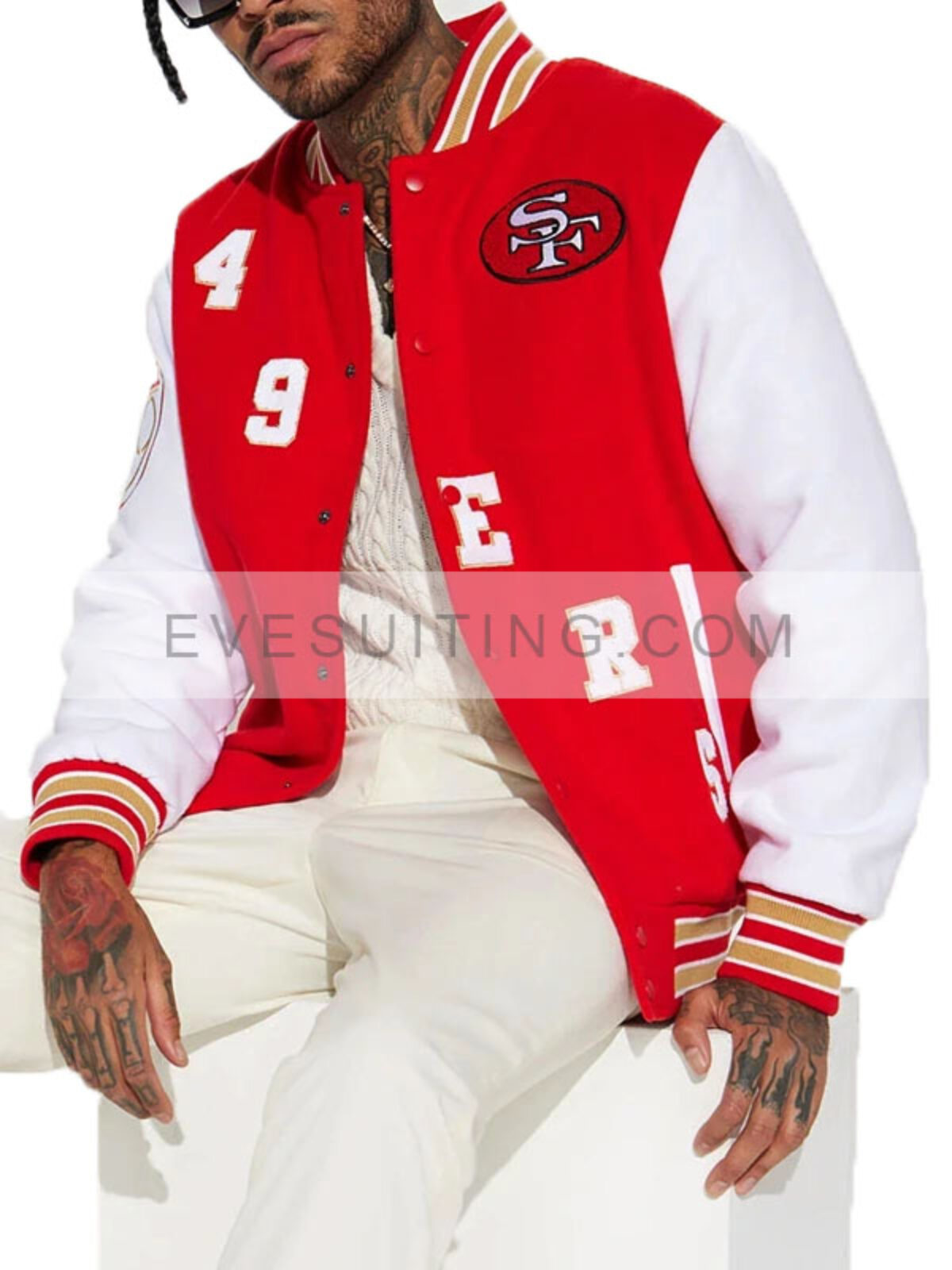 San Francisco 49ers Super Bowl Varsity Wool Jacket - Eve Suiting