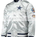 Silver Dallas Cowboys Varsity Jacket