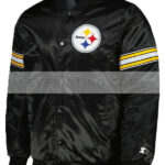 Unisex NFL Pittsburgh Steelers Black Satin Jacket