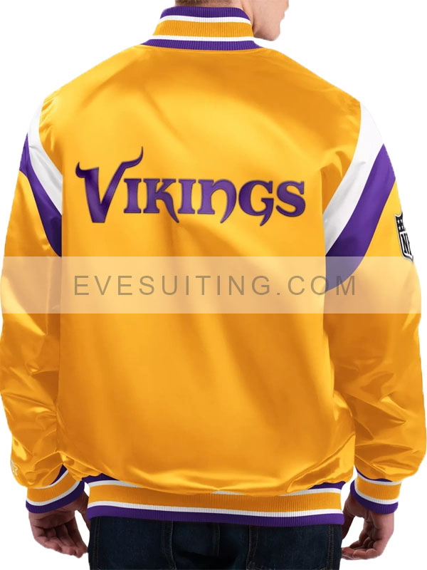 Yellow Starter NFL Minnesota Vikings Bomber Jacket