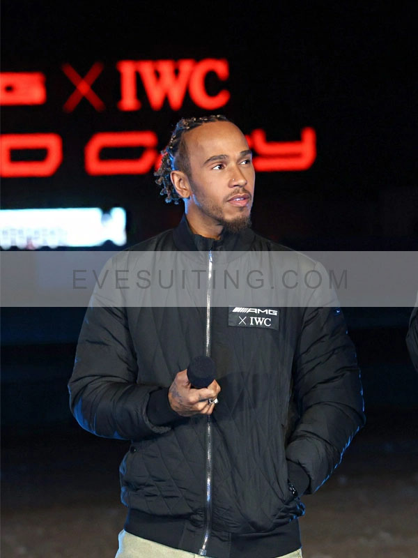 2023 Las Vegas Grand Speed City Prix AMG x IWC Lewis Hamilton Black Parachute Jacket