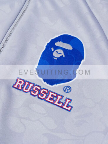 BAPE x Russell Striped Track Grey Jacket