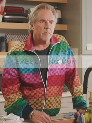 Don Johnson TV Series Kenan S02 Rick Rainbow Fleece Multicolor Jacket