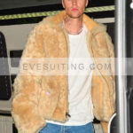 Justin Bieber Beige Faux Fur Jacket